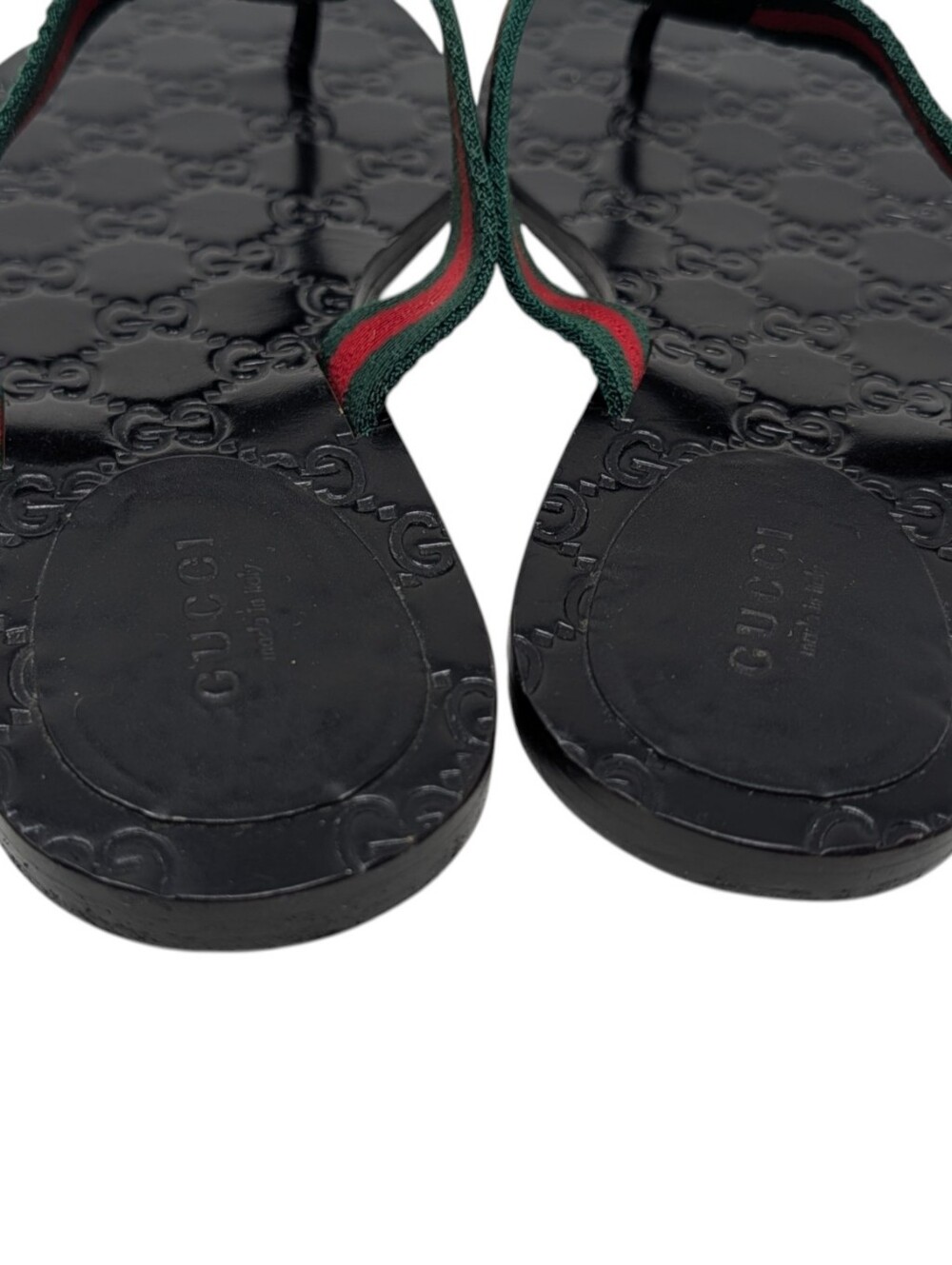 Gucci Black Lifford Web Interlocking G GG Thong Flip Flop Sandals Size EU 38.5 - Picture 6 of 12